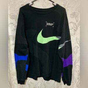 The Nike Tee Black Long Sleeve Swoosh Shirt